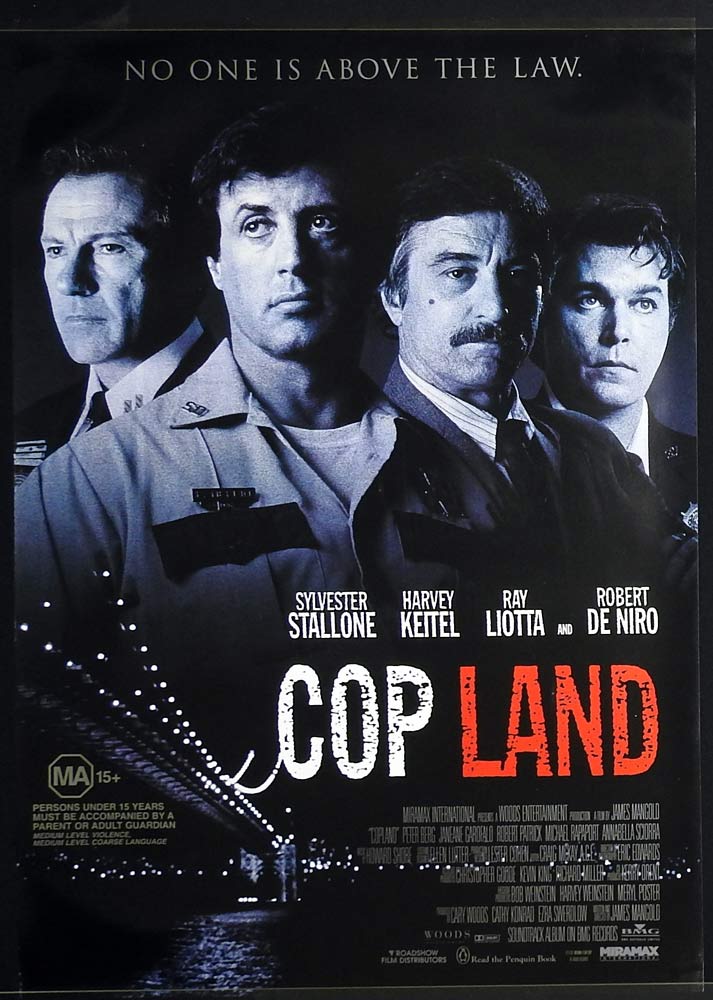COP LAND Original One Sheet Movie Poster Sylvester Stallone Harvey Keitel Ray Liotta Robert De Niro
