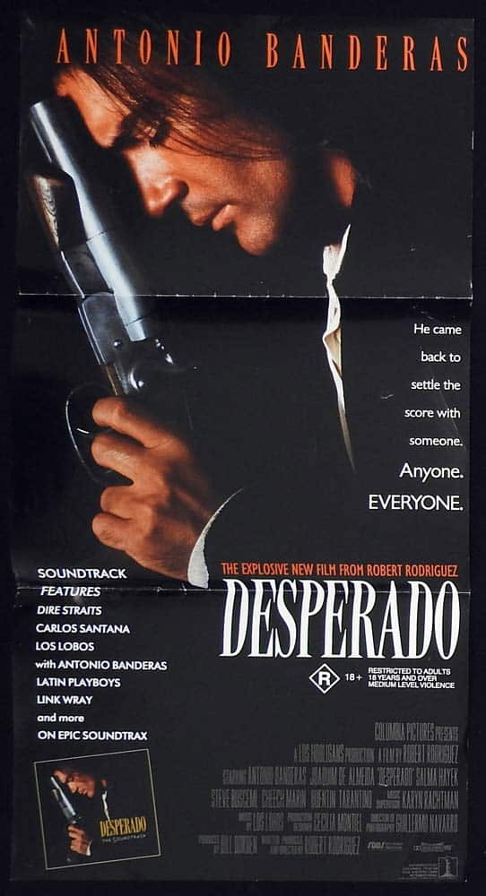DESPERADO Original Daybill Movie Poster Antonio Banderas Quentin Tarantino