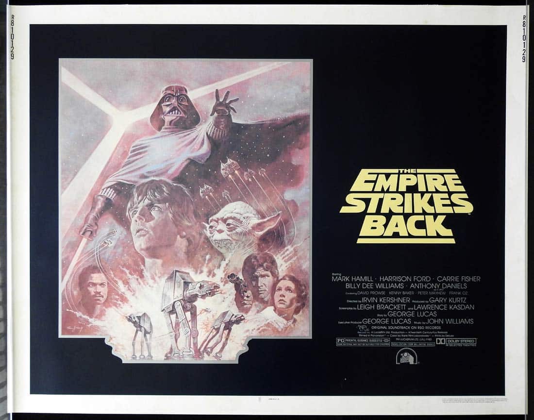 THE EMPIRE STRIKES BACK Original 1981r US Half Sheet Movie poster Star Wars