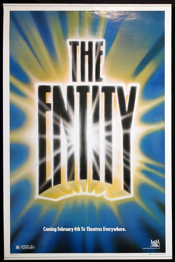 THE ENTITY Advance Teaser Original One Sheet Movie Poster Barbara Hershey Horror