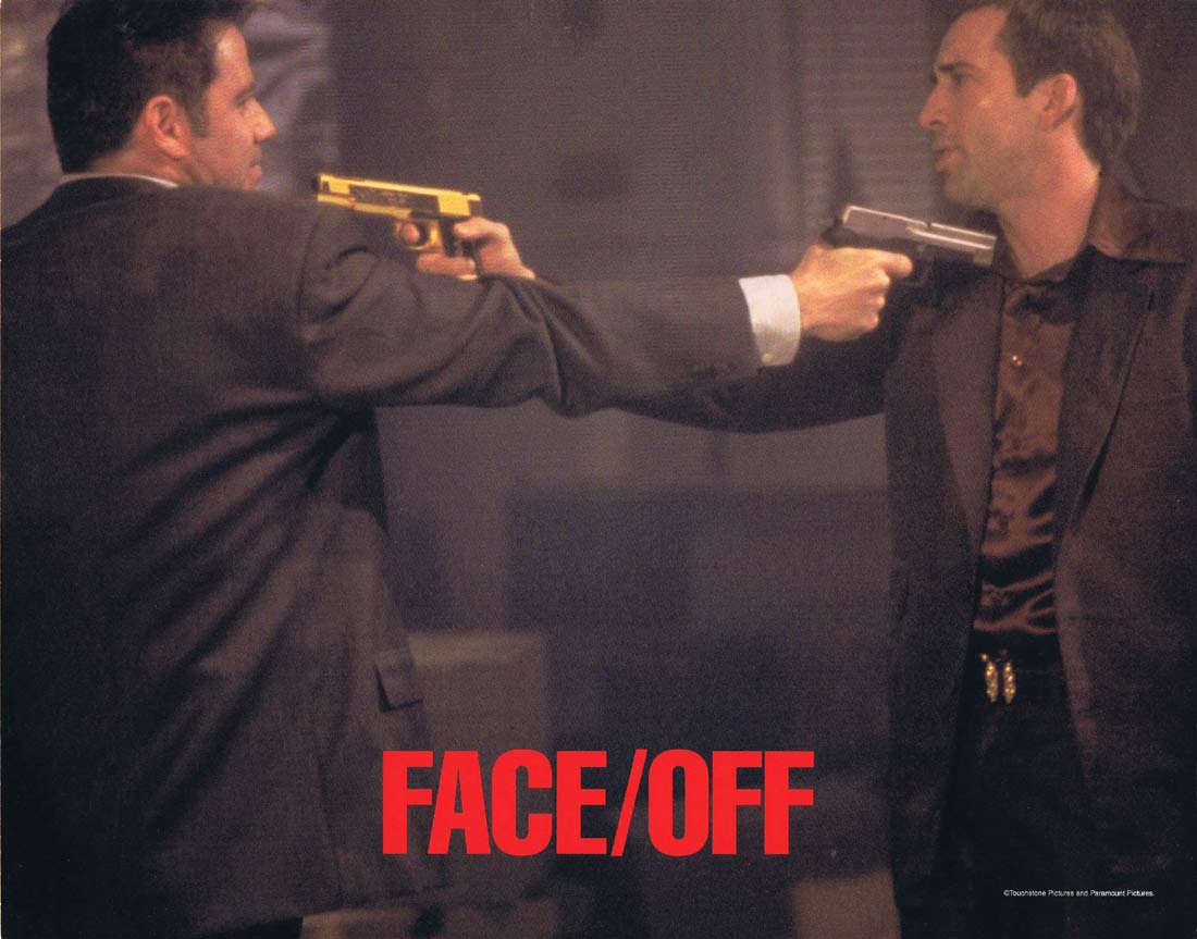 FACE OFF Original Lobby Card 1 John Travolta Nicolas Cage John Woo Face/Off