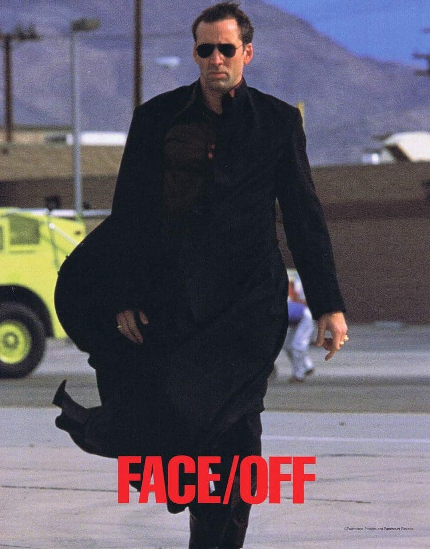 FACE OFF Original Lobby Card 2 John Travolta Nicolas Cage John Woo Face/Off