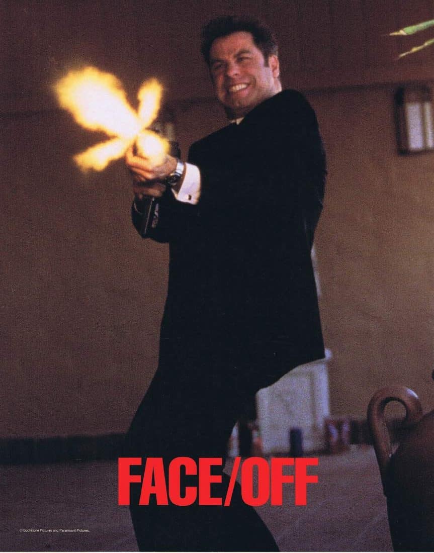 FACE OFF Original Lobby Card 4 John Travolta Nicolas Cage John Woo Face/Off