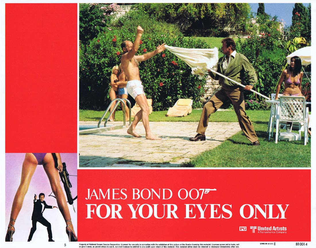 FOR YOUR EYES ONLY Original Lobby Card 5 Roger Moore James Bond