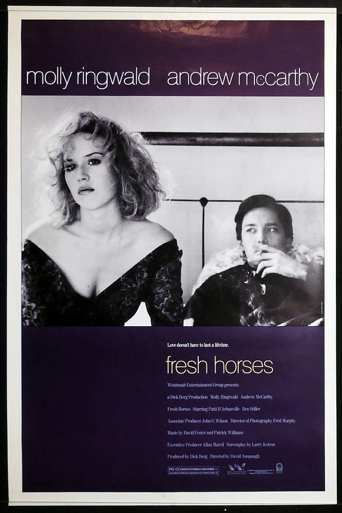 FRESH HORSES Original One Sheet Movie Poster Molly Ringwald Andrew McCarthy