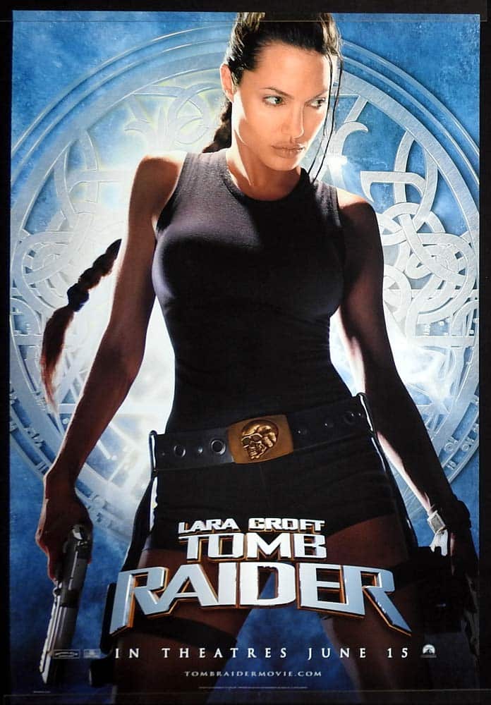 LARA CROFT TOMB RAIDER Original US ADV One Sheet Movie Poster Angelina Jolie Daniel Craig