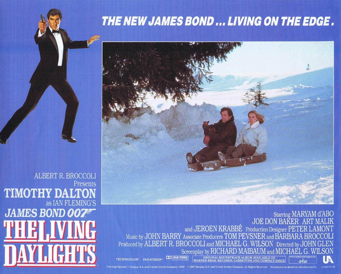 THE LIVING DAYLIGHTS Original Lobby Card 5 Timothy Dalton James Bond Maryam d’Abo