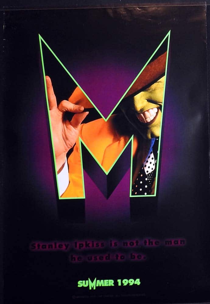 MASK Original ADV One Sheet Movie Poster Jim Carrey Peter Riegert Cameron Diaz