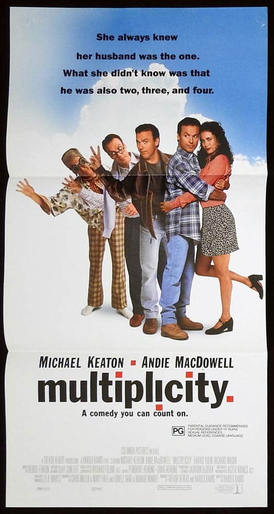 MULTIPLICITY Original Daybill Movie Poster Michael Keaton Andie MacDowell