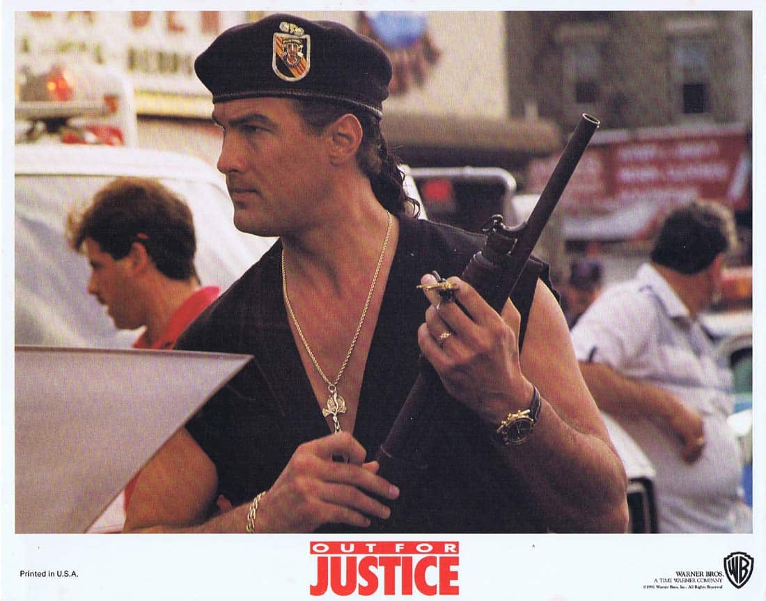 OUT FOR JUSTICE Original US Lobby card 1  Steven Seagal William Forsythe Jerry Orbach