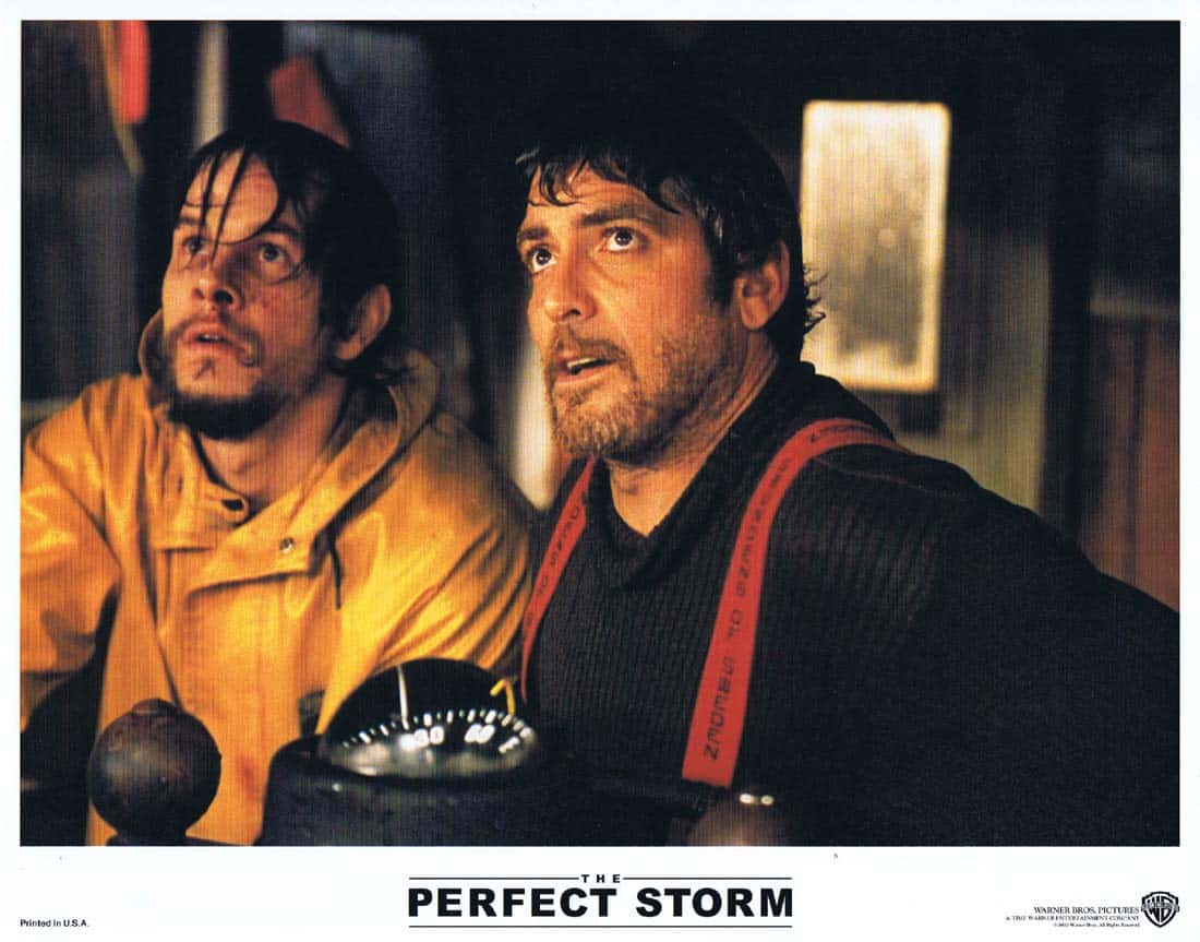 THE PERFECT STORM Original Lobby Card 2 George Clooney Mark Wahlberg Diane Lane