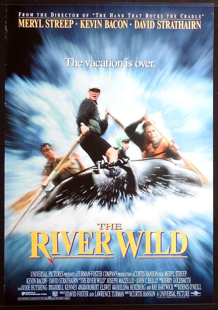 THE RIVER WILD Original One Sheet Movie Poster Meryl Streep Kevin Bacon David Strathairn