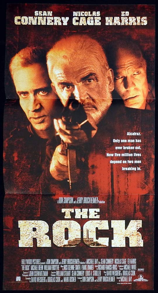 THE ROCK Original Daybill Movie Poster Sean Connery Nicolas Cage Ed Harris