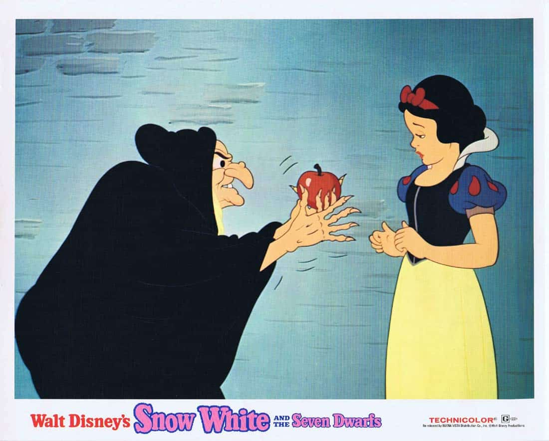 SNOW WHITE AND THE SEVEN DWARFS Original 1975r Lobby Card 2 Disney