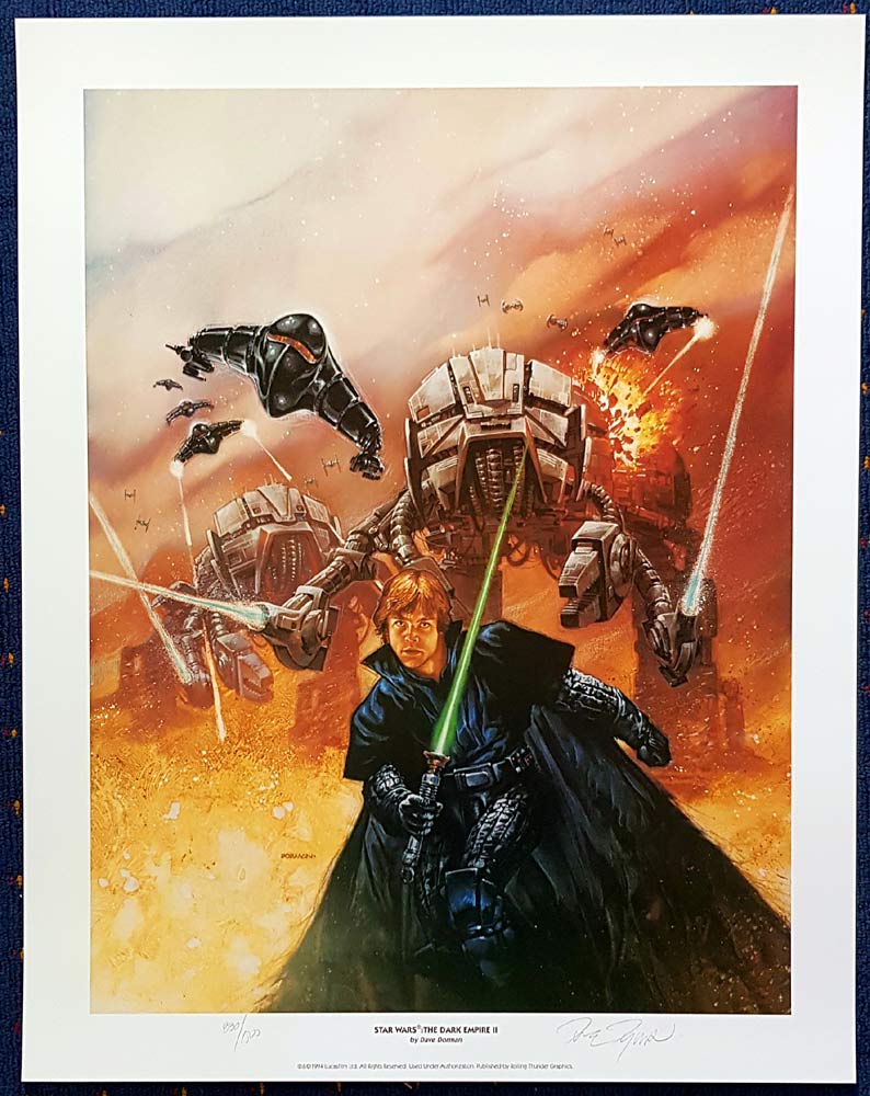 STAR WARS THE DARK EMPIRE Limited Edition poster Dave Dorman art Signed