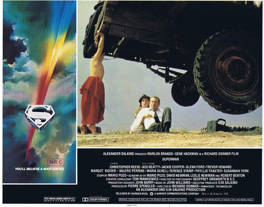 SUPERMAN Original INT Lobby Card 2 Christopher Reeve Marlon Brando Gene Hackman