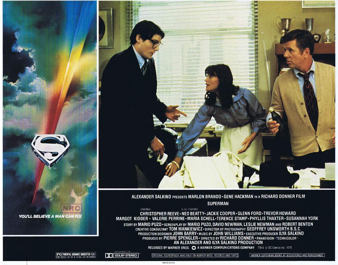 SUPERMAN Original INT Lobby Card 4 Christopher Reeve Marlon Brando Gene Hackman