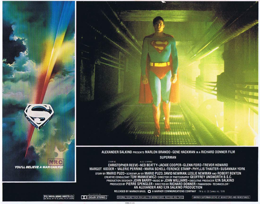 SUPERMAN Original INT Lobby Card 6 Christopher Reeve Marlon Brando Gene Hackman