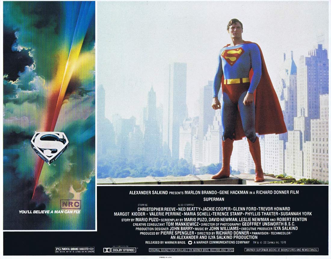 SUPERMAN Original INT Lobby Card 7 Christopher Reeve Marlon Brando Gene Hackman