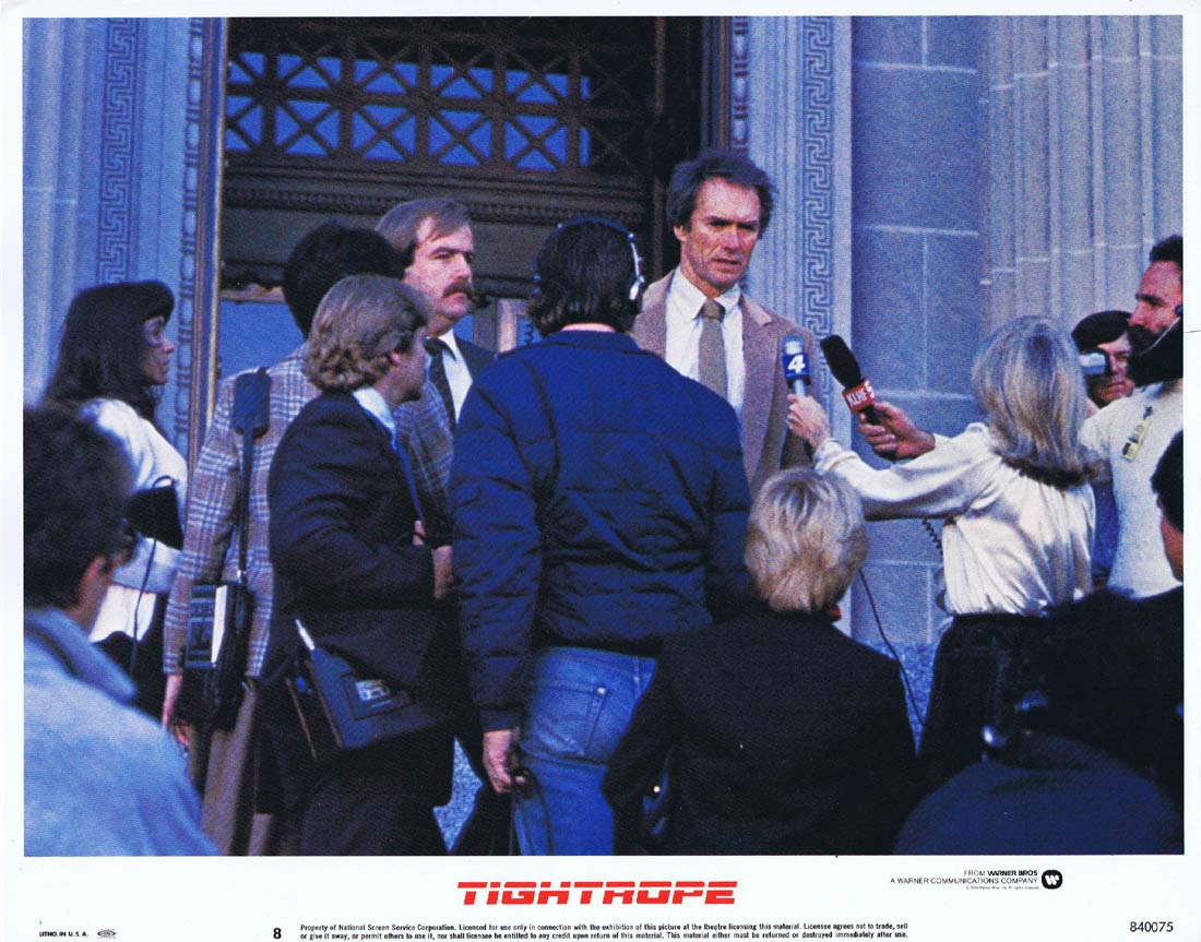 TIGHTROPE Original Lobby Card 8 Clint Eastwood Geneviève Bujold