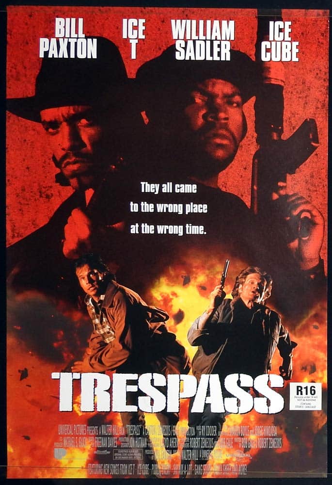 TRESPASS Original One Sheet Movie Poster Bill Paxton Ice-T Walter Hill.