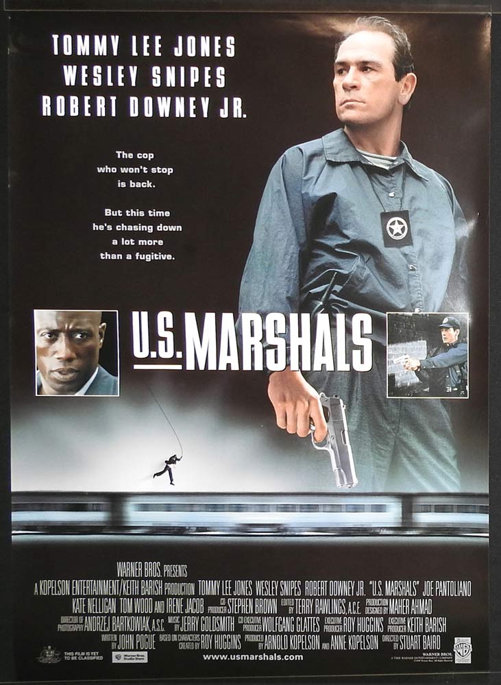 US MARSHALS Original DS One Sheet Movie Poster Tommy Lee Jones Wesley Snipes  - Moviemem Original Movie Posters