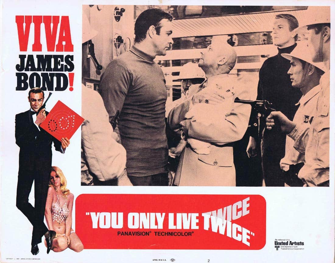 YOU ONLY LIVE TWICE Original 1970r Lobby Card 2 Sean Connery as James Bond