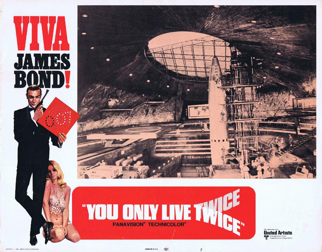 YOU ONLY LIVE TWICE Original 1970r Lobby Card 7 Sean Connery as James Bond
