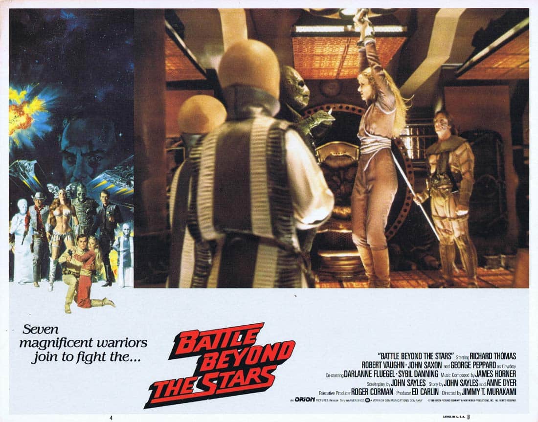 BATTLE BEYOND THE STARS Original Lobby Card 4 Richard Thomas Robert Vaughn Sci Fi
