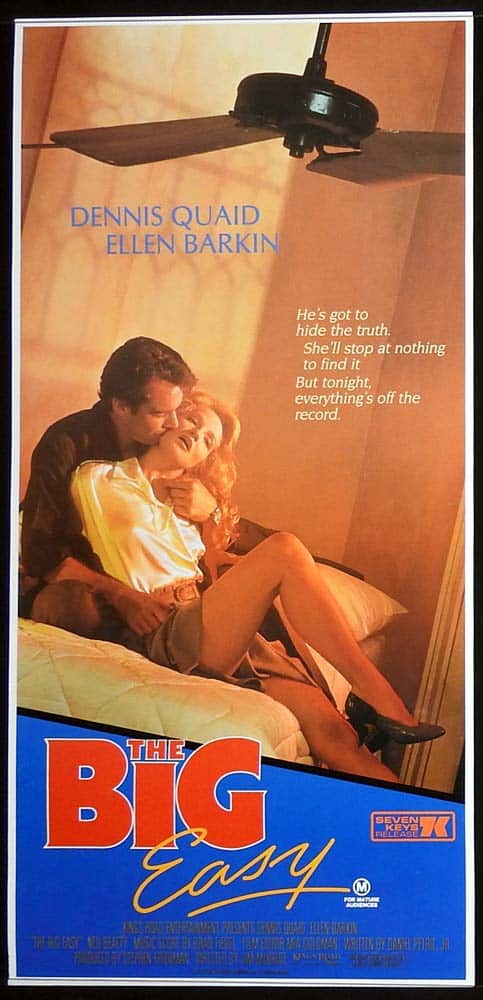 THE BIG EASY Original Daybill Movie Poster Dennis Quaid Ellen Barkin Ned Beatty