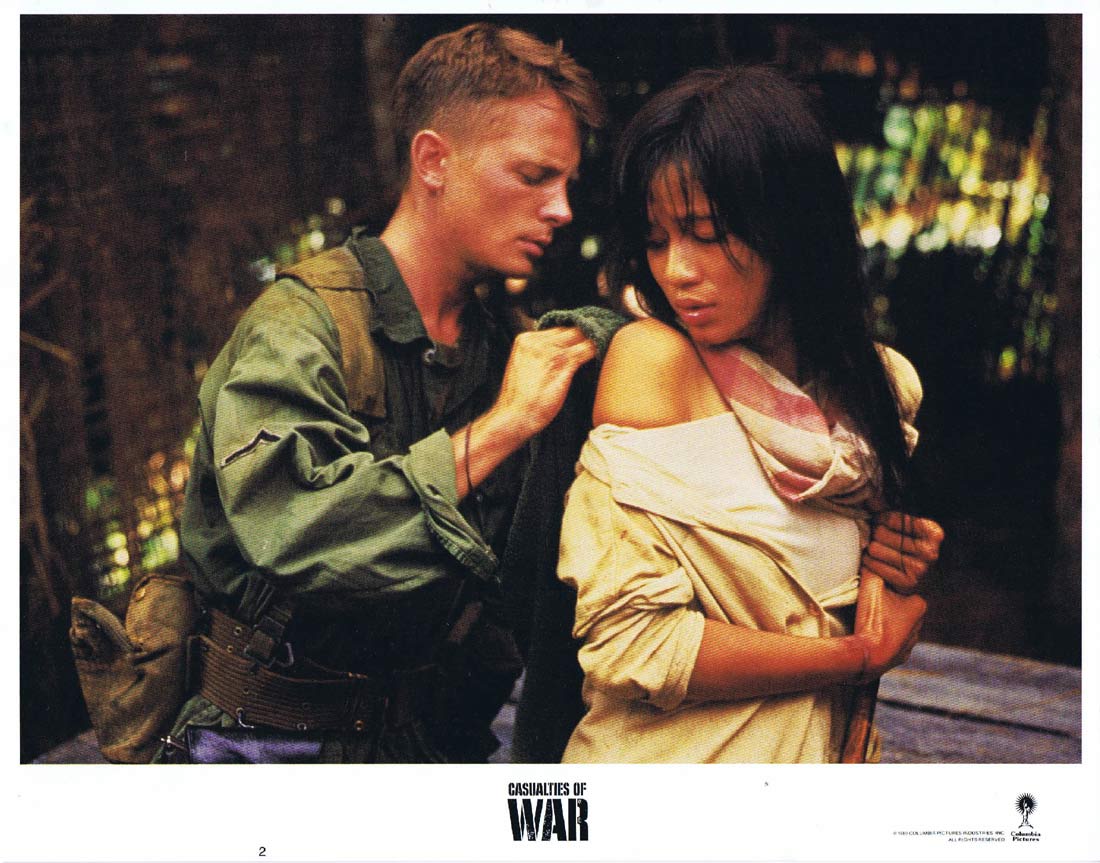 CASUALTIES OF WAR Original Lobby Card 2 Michael J. Fox Sean Penn Brian De Palma