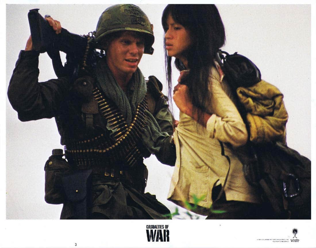 CASUALTIES OF WAR Original Lobby Card 3 Michael J. Fox Sean Penn Brian De Palma