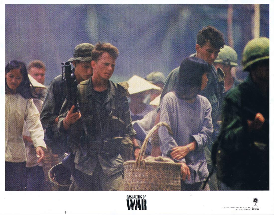 CASUALTIES OF WAR Original Lobby Card 4 Michael J. Fox Sean Penn Brian De Palma