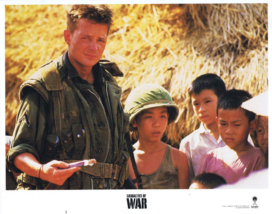 CASUALTIES OF WAR Original Lobby Card 5 Michael J. Fox Sean Penn Brian De Palma