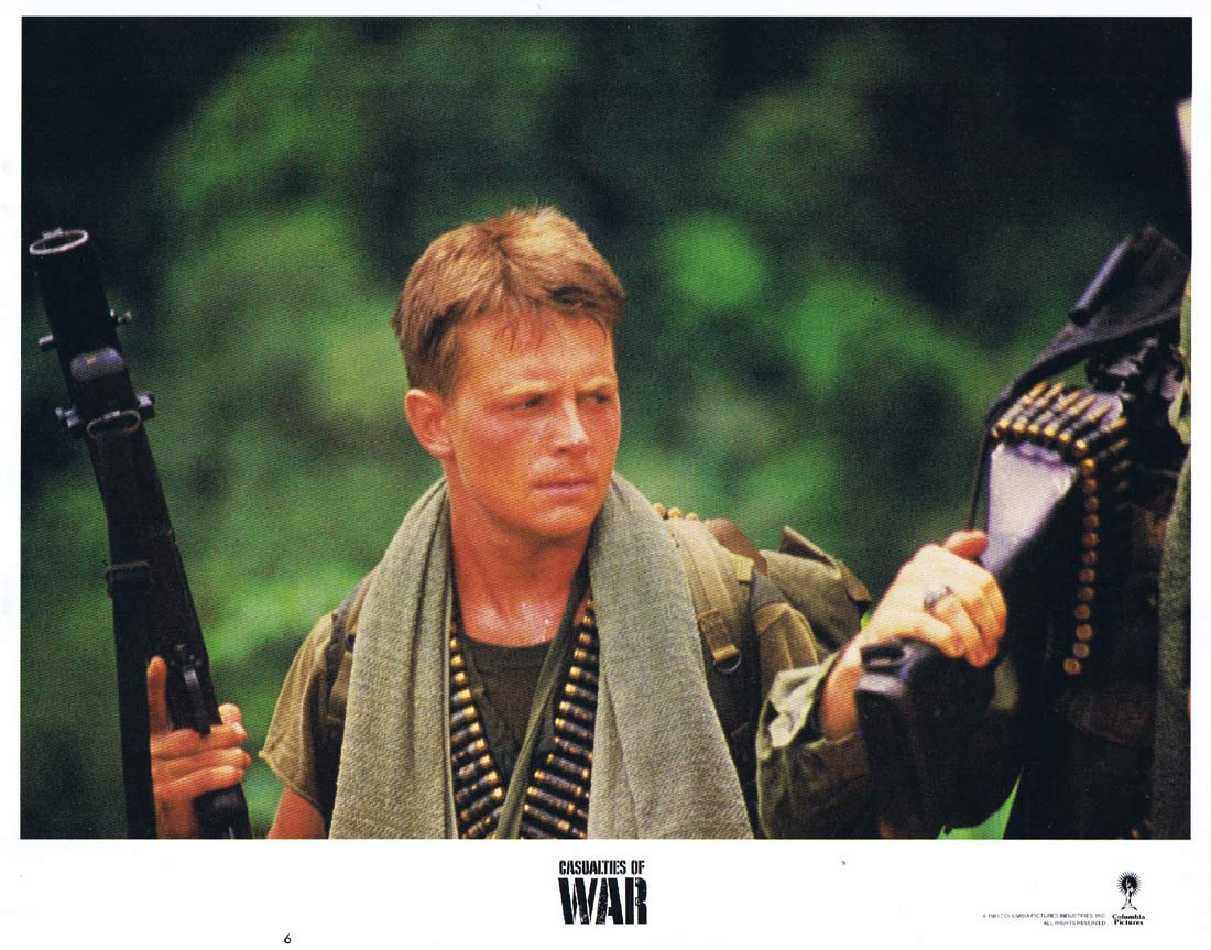 CASUALTIES OF WAR Original Lobby Card 6 Michael J. Fox Sean Penn Brian De Palma