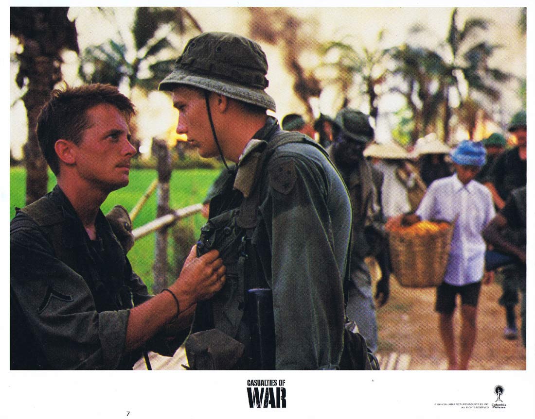 CASUALTIES OF WAR Original Lobby Card 7 Michael J. Fox Sean Penn Brian De Palma