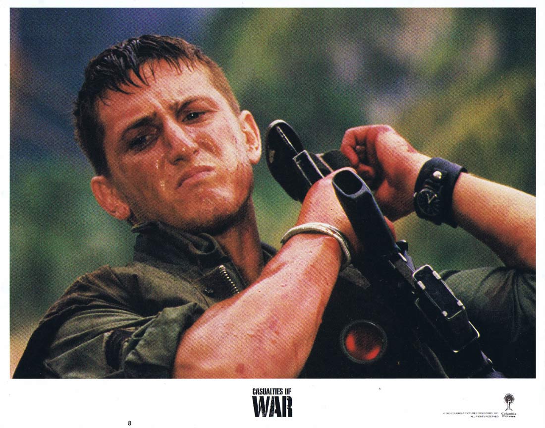 CASUALTIES OF WAR Original Lobby Card 8 Michael J. Fox Sean Penn Brian De Palma