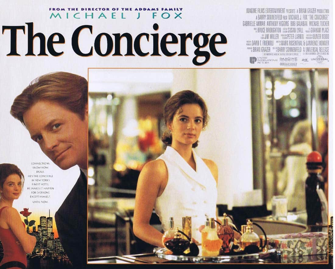 THE CONCIERGE aka FOR LOVE OR MONEY Original English Lobby Card 7 Michael J. Fox
