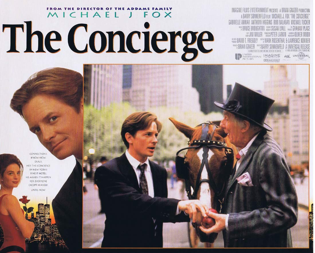 THE CONCIERGE aka FOR LOVE OR MONEY Original English Lobby Card 8 Michael J. Fox