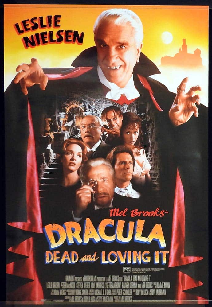 DRACULA DEAD AND LOVING IT Original One Sheet Movie Poster Leslie Nielsen Peter MacNicol Mel Brooks