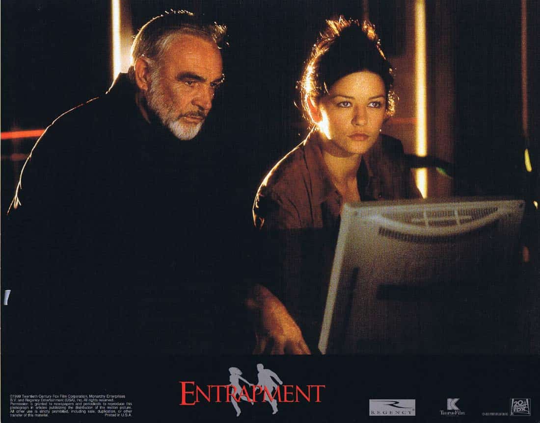 ENTRAPMENT Original Lobby Card 5 Sean Connery Catherine Zeta-Jones