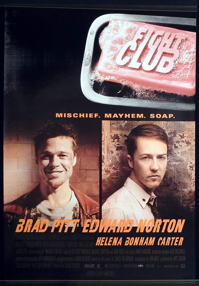 FIGHT CLUB Original US ADV One Sheet Movie Poster Brad Pitt Edward Norton
