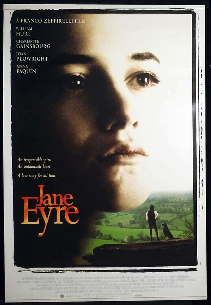 JANE EYRE Original One Sheet Movie Poster William Hurt Charlotte Gainsbourg Franco Zeffirelli