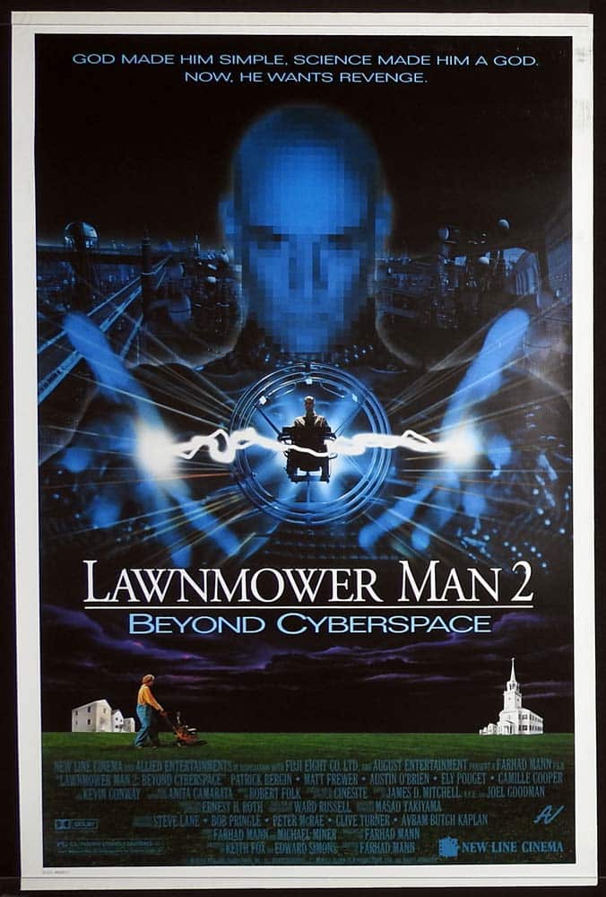 LAWNMOWER MAN 2 Matt Frewer-Poster JOBE'S WAR 1998 Patrick Bergin 