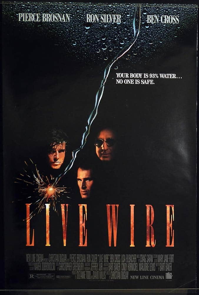 LIVE WIRE Original One Sheet Movie Poster Pierce Brosnan Ron Silver Ben Cross