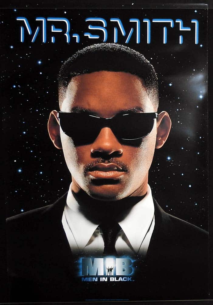 MEN IN BLACK Original ADV One Sheet Movie Poster MR SMITH Will Smith