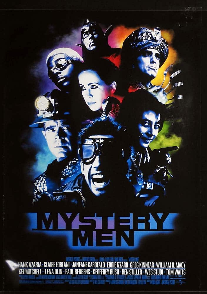 MYSTERY MEN Original One Sheet Movie Poster Ben Stiller Hank Azaria William H. Macy
