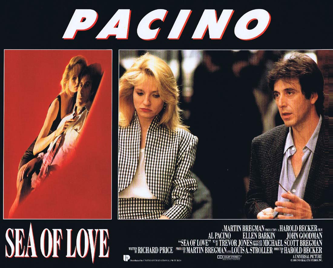 SEA OF LOVE Original Lobby Card 2 Al Pacino Ellen Barkin John Goodman
