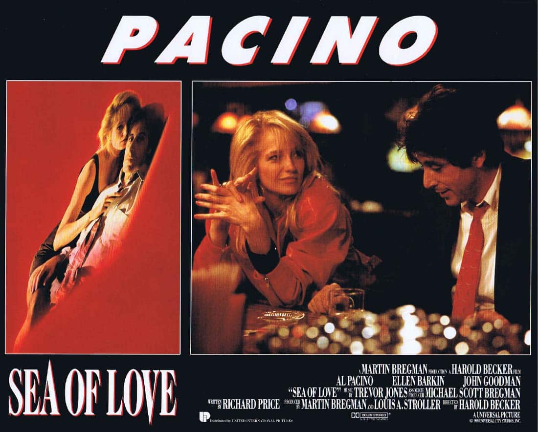 SEA OF LOVE Original Lobby Card 3 Al Pacino Ellen Barkin John Goodman