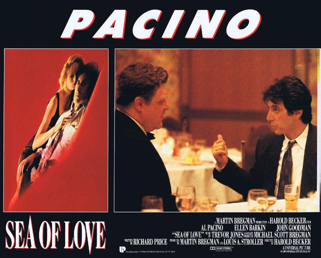 SEA OF LOVE Original Lobby Card 4 Al Pacino Ellen Barkin John Goodman